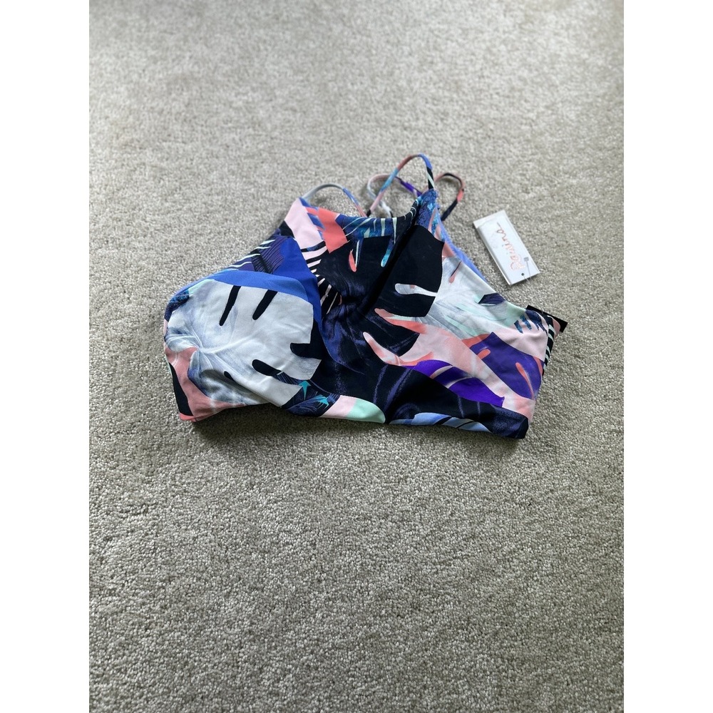 Raisins Swimwear Women's Bikini Top Large Multicolor Nylonโ Padded